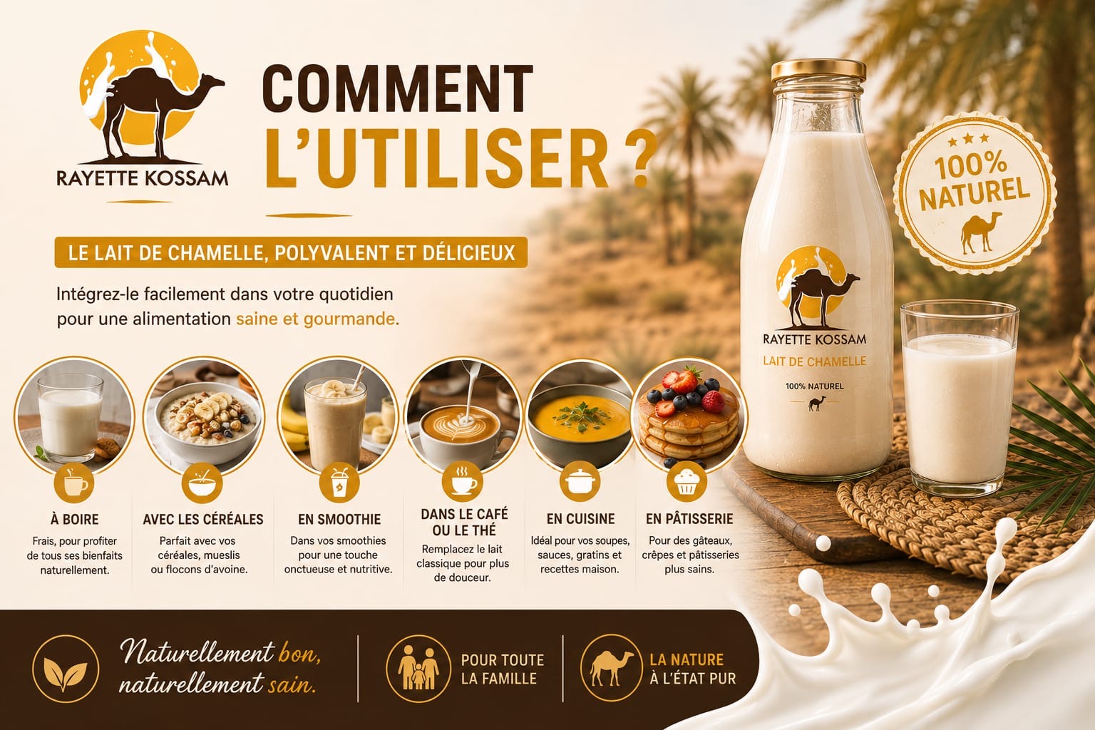 Comment utiliser le lait de chamelle