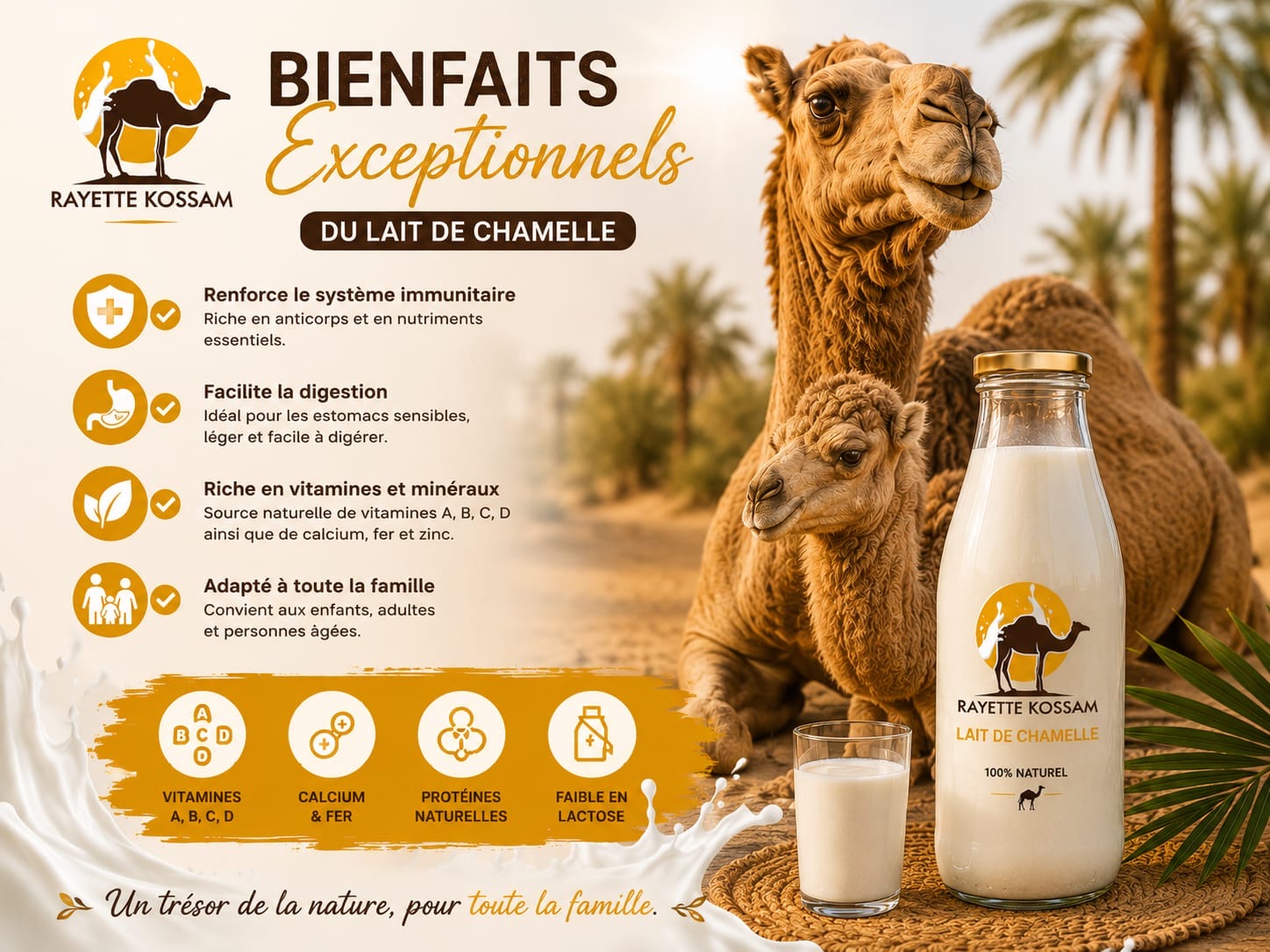 Bienfaits du lait de chamelle
